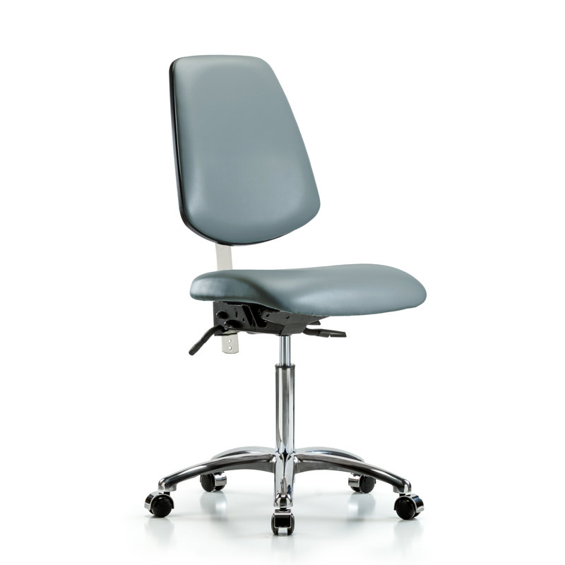Kymone Vinyl Task Chair, Gray