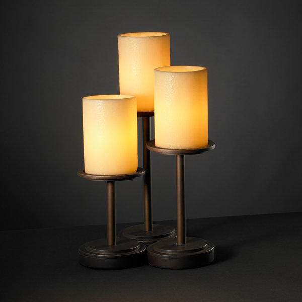 Burdette Metal Table Lamp, Amber, Dark Bronze
