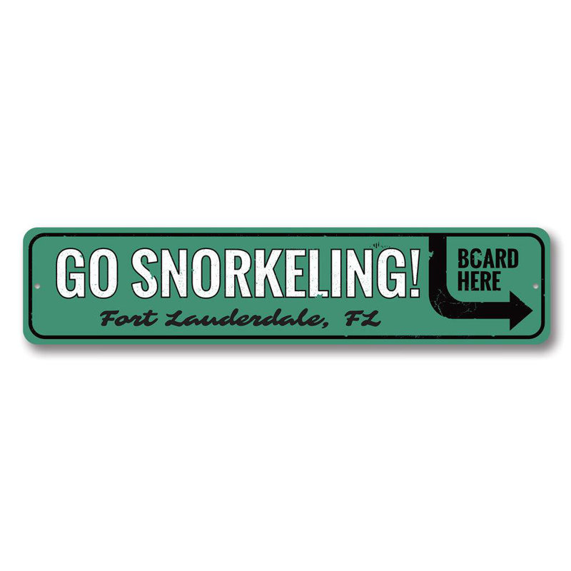 Plaque en aluminium Go Go, H 6 po x l 24 po x P 0,06 po