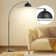 Emersynn 78.7'' Black Arched/Arc Floor Lamp with Remote Control, LED Bulb Included, and Metal Shade