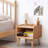Pure solid wood bedside table Modern minimalist side table