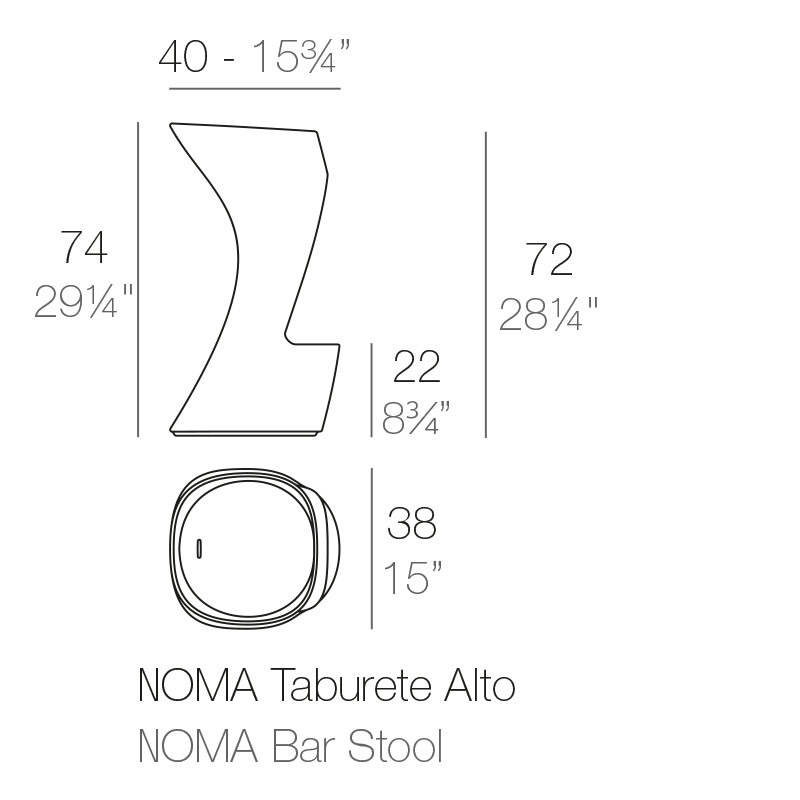 Noma Patio Bar Stool, Steel