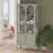 Chloe Tall Metal Display Cabinet with 2 Arched Glass Doors-106273615