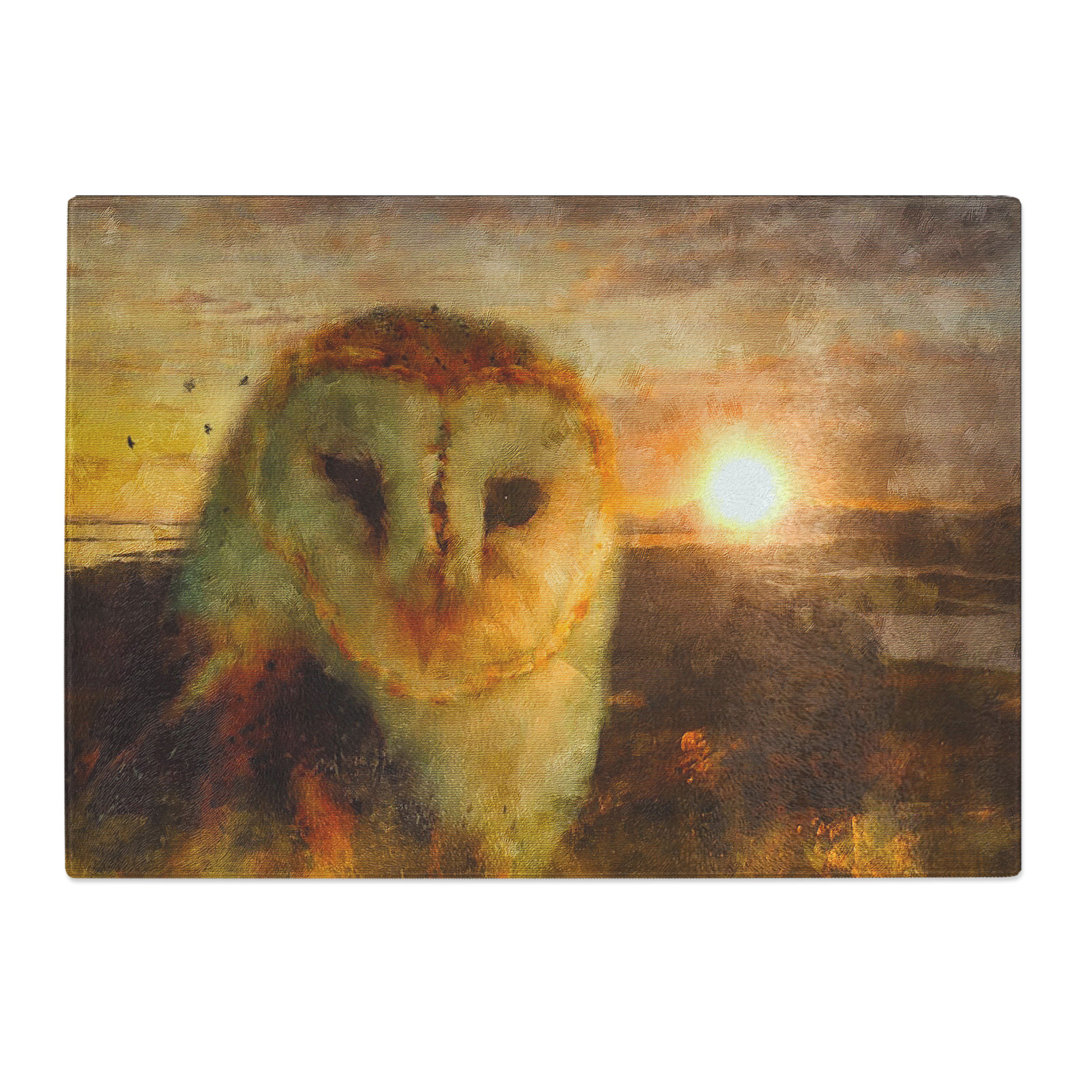 Owl at Sunset Painting Chopping Board