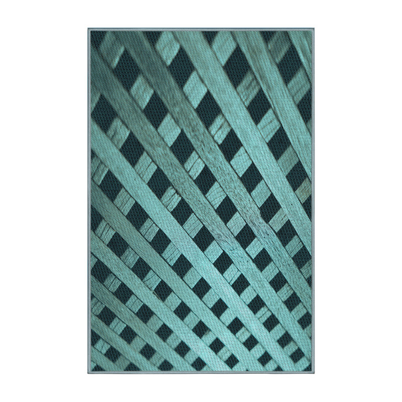 Tapis 100% à motifs lavables à la machine 2989_PAT3586_LBLU, Rectangle 2 pi x 3 pi