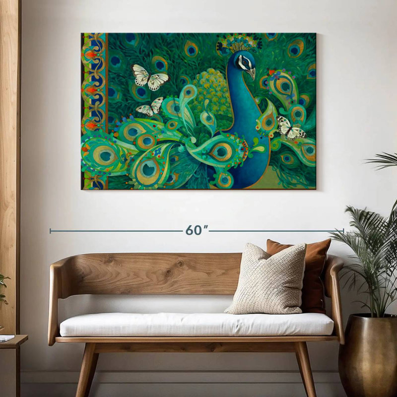 Paisley Peacock, 32" H x 48" W