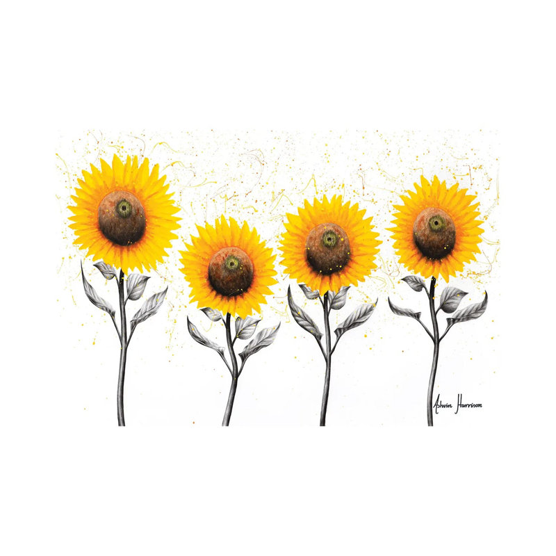 Sunflower Family by Ashvin Harrison - Wrapped Canvas Print, 20.32cm H x 30.48cm W