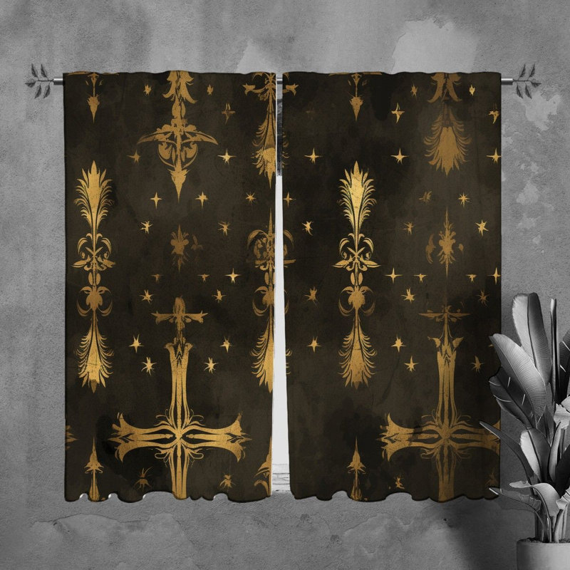 Theoria Polyester Room Darkening Curtain Pair, L 40 po x L 82 po