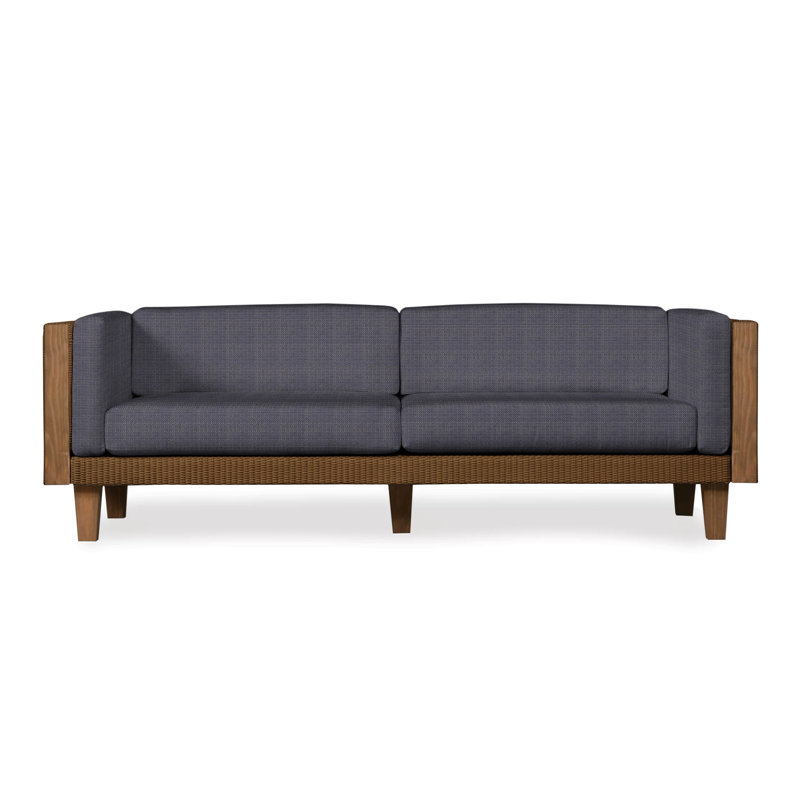 Catalina Outdoor 3 - Seat Patio Sofa, Mink, Beach Navy