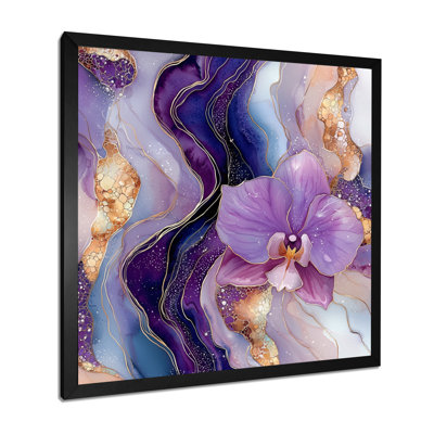 Marble Symphony Of Orchid I - Orchid Print Wall Art