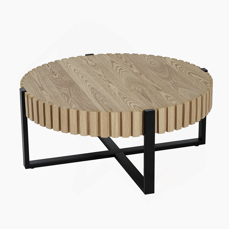 Table basse ronde, table basse cylindrique Handcraft