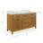 Berryman 60 In. Double Sinks Carrara White Engineered Marble Countertop Bath Vanity In Sierra Oak