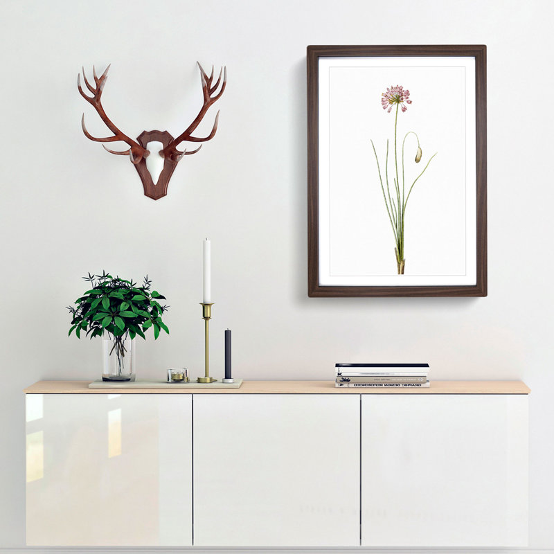 Autumn Onion Flowers by Pierre-Joseph Redoute - Framed Print, 33cm H x 24cm W x 2cm D, Walnut Framed