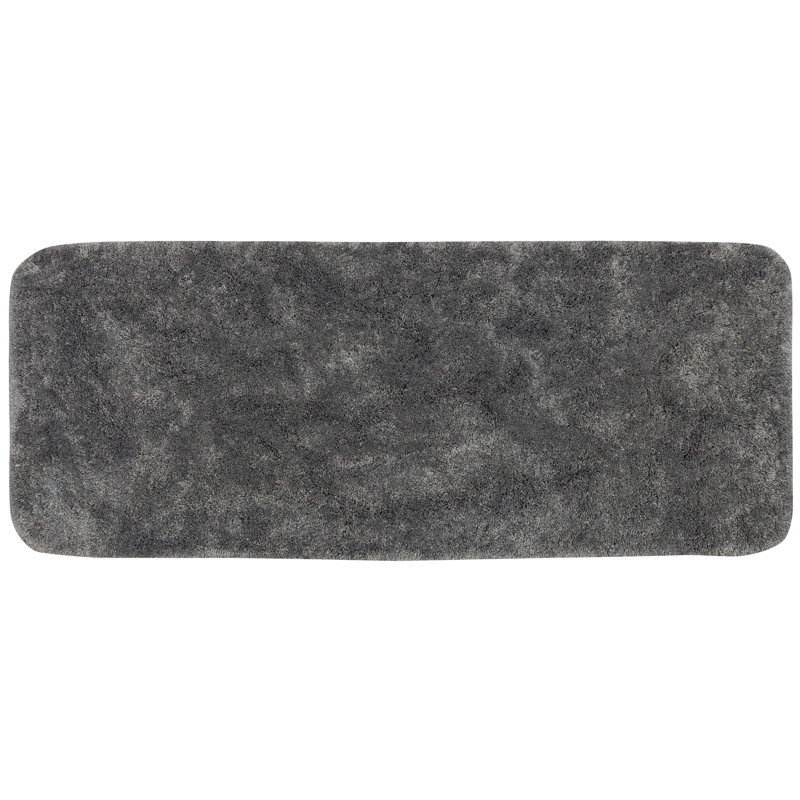 Tapis de bain rectangulaire antidérapant et résistant aux taches / à la décoloration Pirates, L 24 po x L 60 po, Gris plume