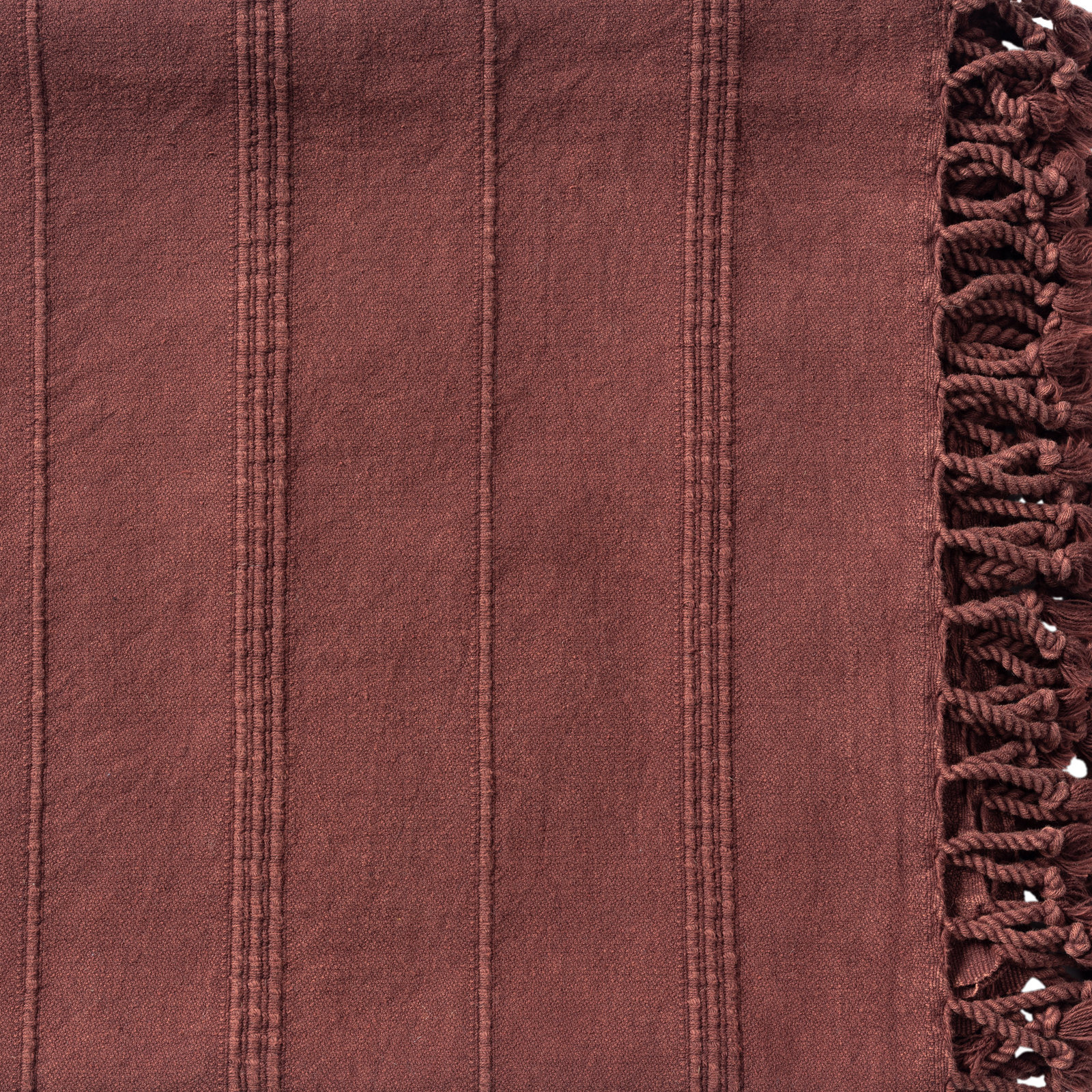 Dafina Cotton Throw Blanket, Burgundy