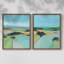 «Bright Coloured Countryside III», reproduction encadrée de qualité supérieure - prête à être accrochée - aucun clou requis - aucun clou requis-522267057-522267059