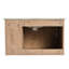 Meuble-lavabo mural moderne 30 po, porte à fermeture douce, imitation chêne, 1 armoire et 2 tablettes