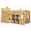 Lit mezzanine simple avec DEL et amp; Escaliers, bois massif, aucun sommier nécessaire