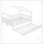 Lit cabane en bois pleine grandeur avec lit gigogne simple, design créatif et fonctionnel pour les chambres d'enfants-898074652-898074653