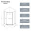 Porte de douche sans cadre de 36 po de profondeur x 36 po de largeur x 72 po de hauteur, 72 po de profondeur, finition noir mat-117801202