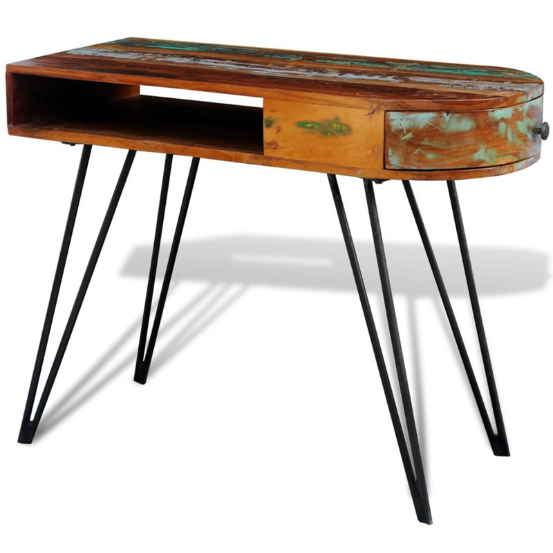 Peninsula Solid Wood Writing Desk