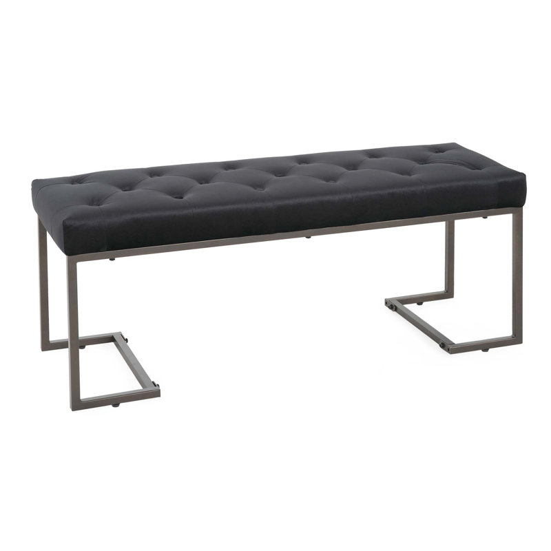 Banc rembourré Foram, Noir, noir, noir, noir
