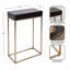 Table d'appoint étroite en bois et métal Karlsen