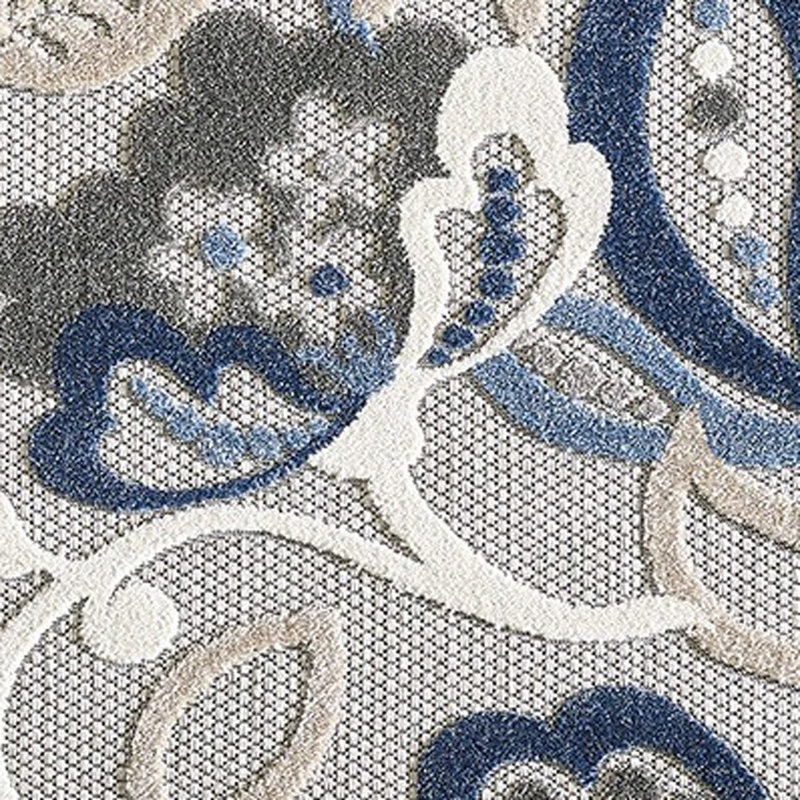 Tapis jacobien bleu et gris, Rectangle 2 pi x 4 pi
