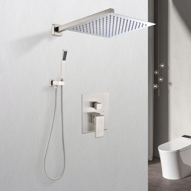 Douche de pluie 12 po, Nickel brossé
