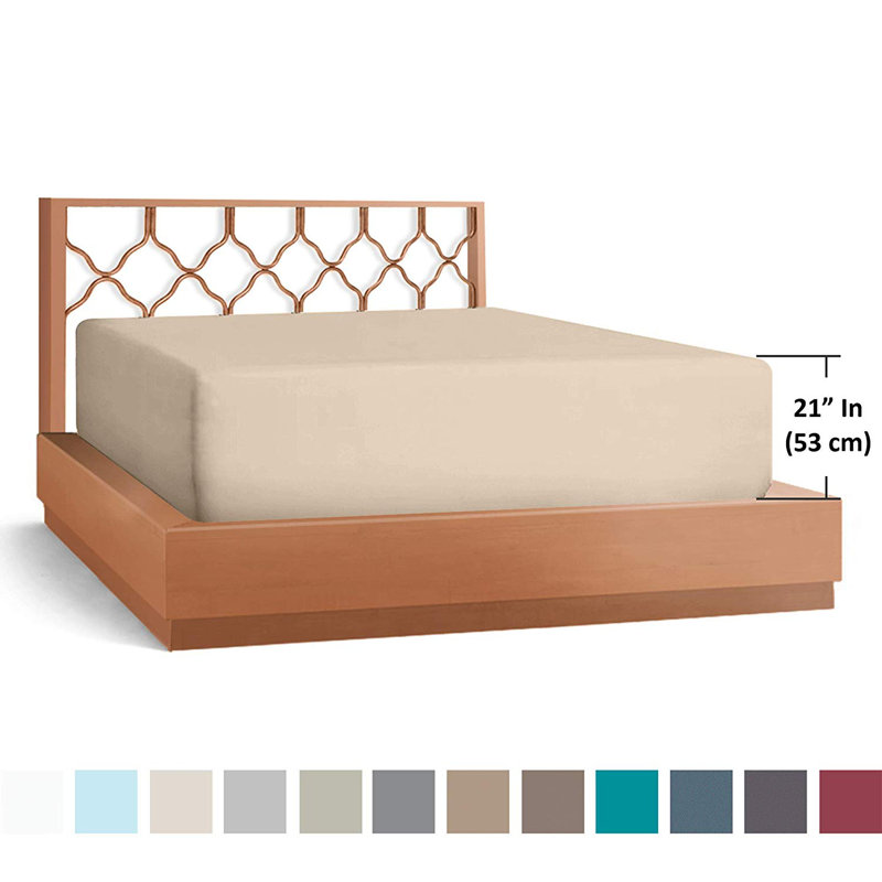 Microfiber Fitted Sheet, Cream, Queen Fitted Sheet