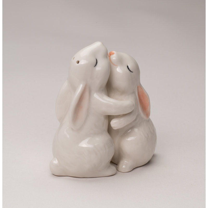 Hugging Rabbit Salt and Pepper Shaker Set