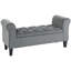 Banc avec repose-pieds capitonné et accoudoirs roulés-1164984507