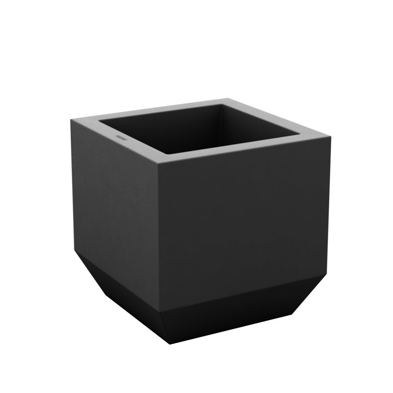 Pot à fleurs en résine Vela, Anthracite