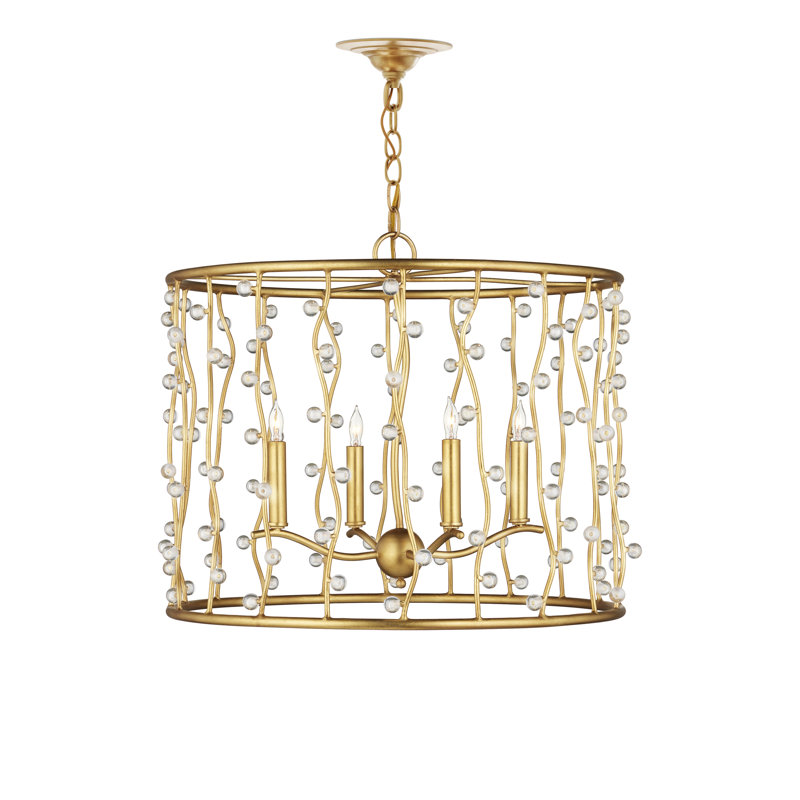 Adagio 4 - Light Wrought Iron/Crystal Chandelier