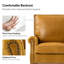 Chaise d'appoint en cuir véritable Wajeeh -1006604891