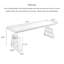 Table longue minimaliste avec base en bois géométrique-599569305