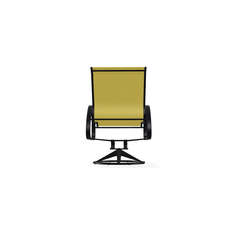 Aruba 1 Outdoor Dining Armchair, Textured Black, Yellow 43D