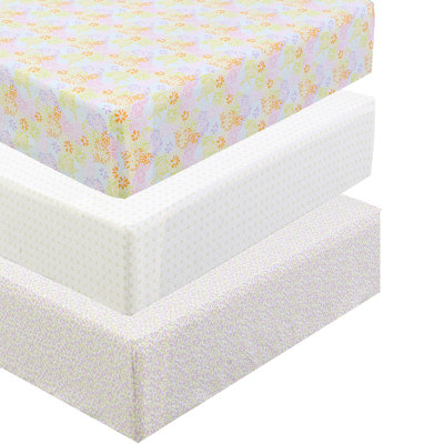 100% Cotton Floral Fitted Sheet