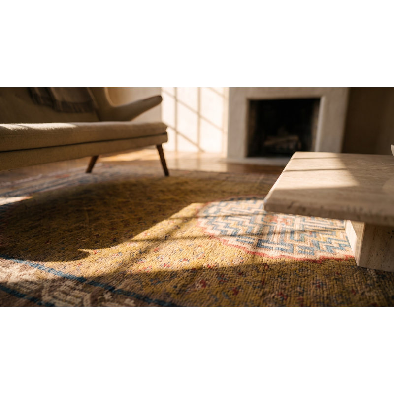 Petit tapis médaillon chinois antique du 19ème siècle Ningxia