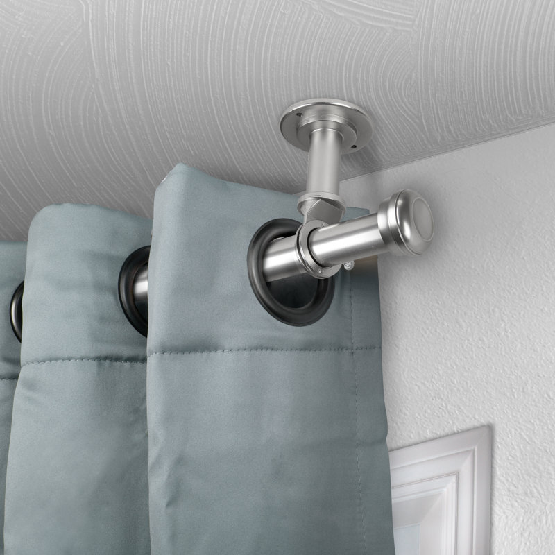 Tringle à rideau simple 1 po réglable Stapleford, 28 po - L 48 po, Nickel satiné