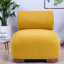 Chaises d'appoint adaptées aux animaux de compagnie, chaise spacieuse moderne en polyester jaune pour la maison