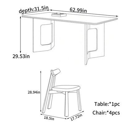 Southwick Modern minimalist dining table