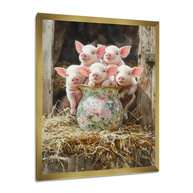 Guertin - Animaux, art mural, salon, H 40 po x l 30 po, Reproduction encadrée d'une seule photo, Doré
