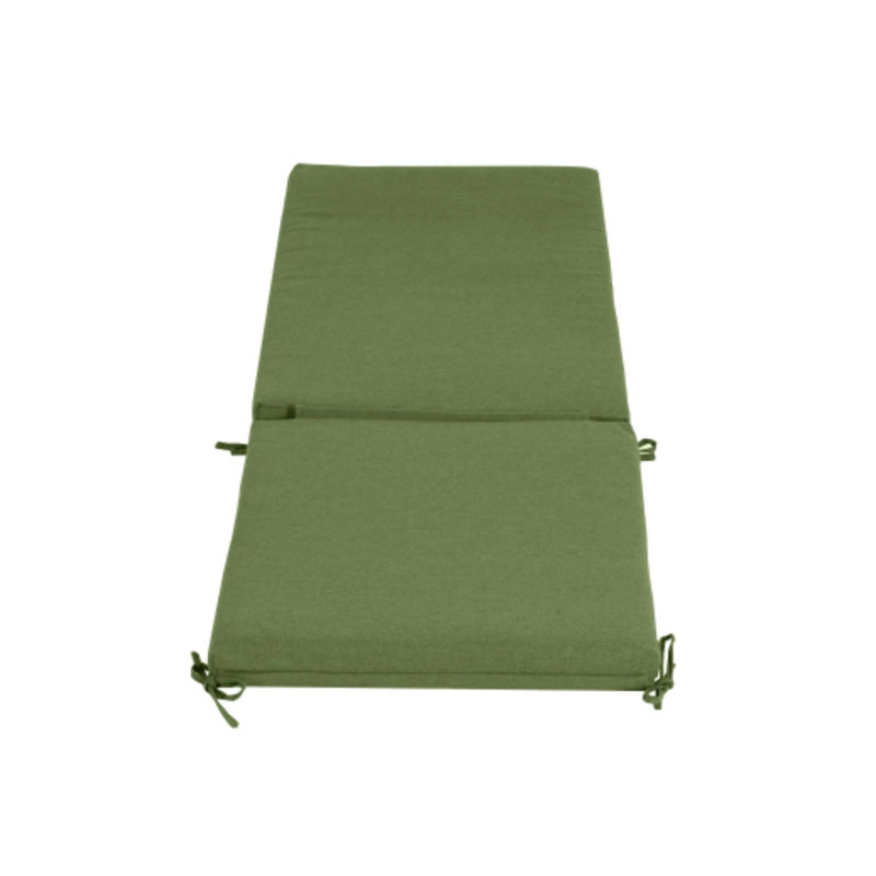 Green Outdoor Chaise Lounge Cushion For Comfortable Seating, Green