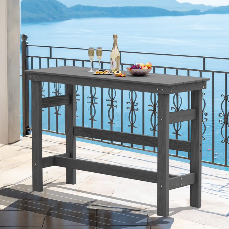 Raise Rectangular Outdoor Table, Gray