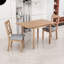 Ensemble de salle à manger extensible peu encombrant - table à abattants pliable avec 2 chaises rembourrées-552190655