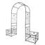 Arche de jardin en métal avec tablettes latérales pour plantes, l 79,5 po x H 86,6 po, noire, pour plantes grimpantes - lierre, rose, gloire du matin, jasmin