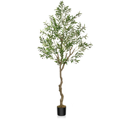 7ft artificial olive tree in a pot