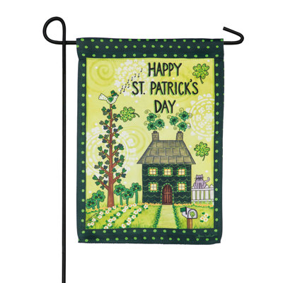 Double Sided 18 in. H x 12.5 in. W Polyester St. Patrick's Day Garden flag