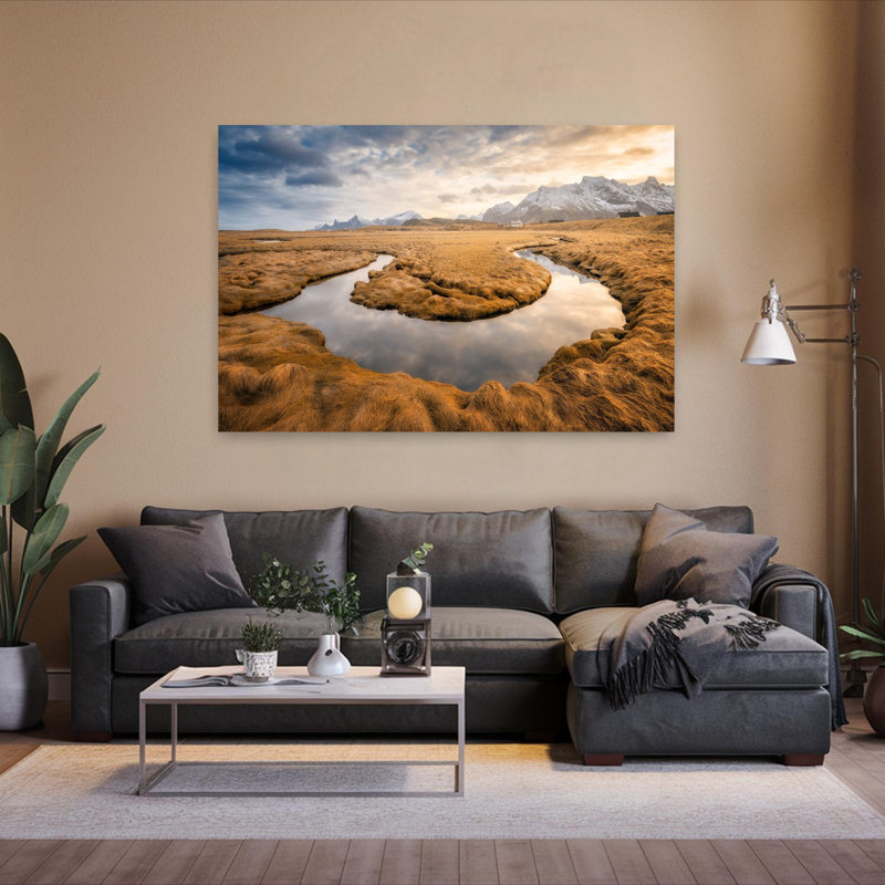 Lofoten XXIII, art mural abstrait contemporain, H 60 po x l 40 po